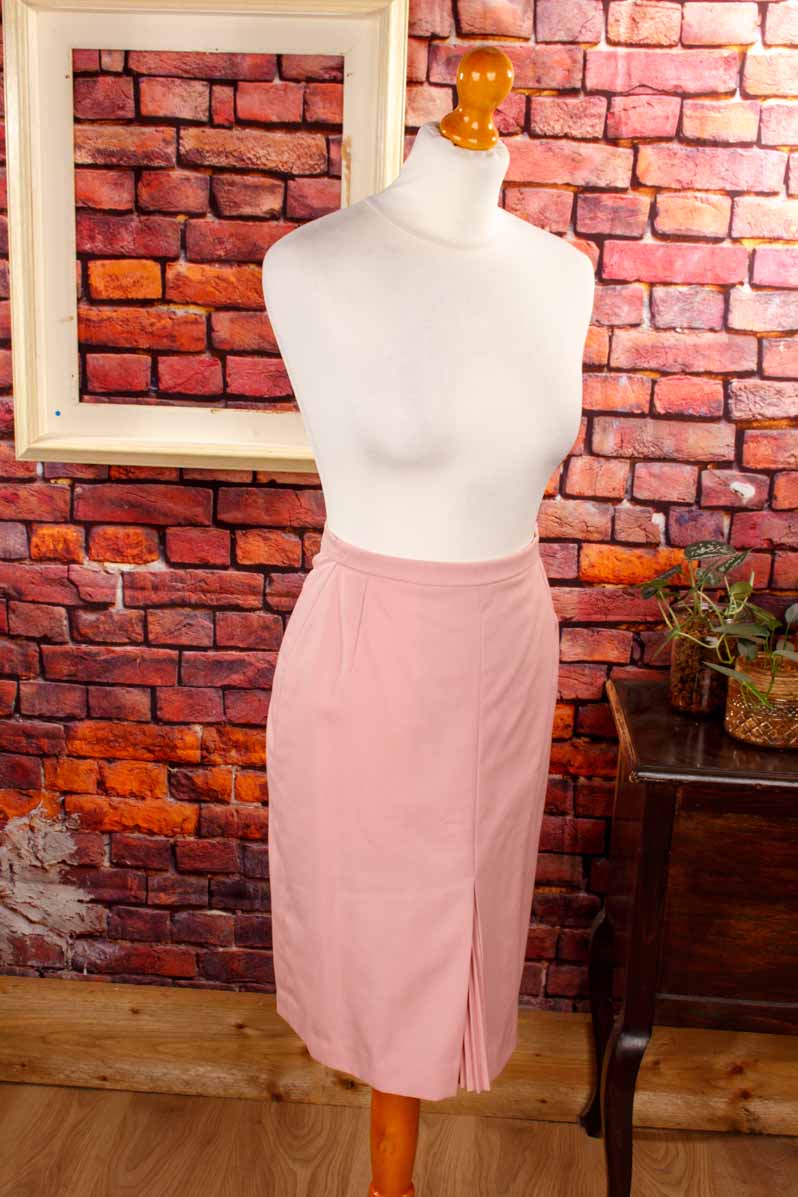 Bleistiftrock rosa Wollmix