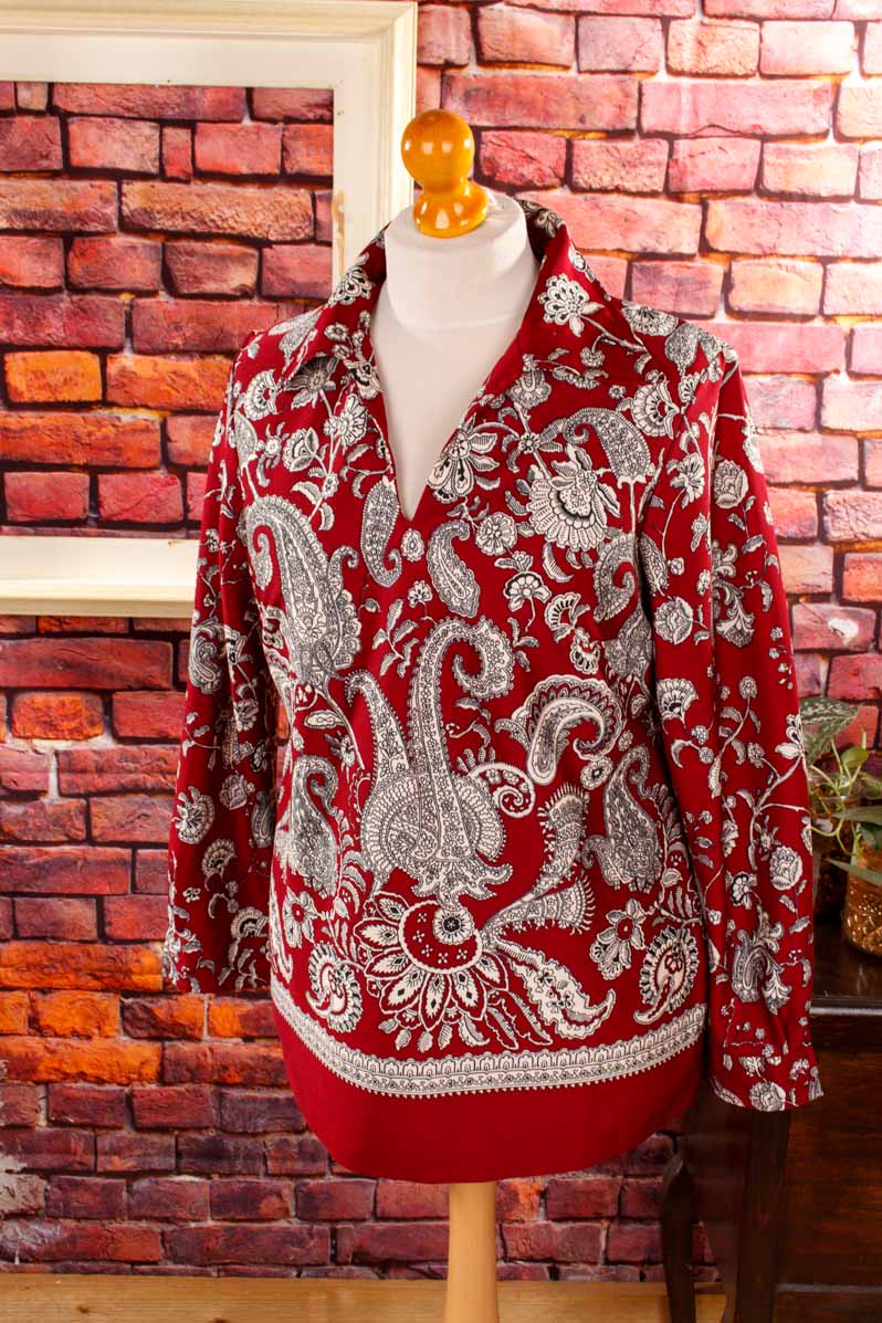 70s Disco Tunika Langbluse