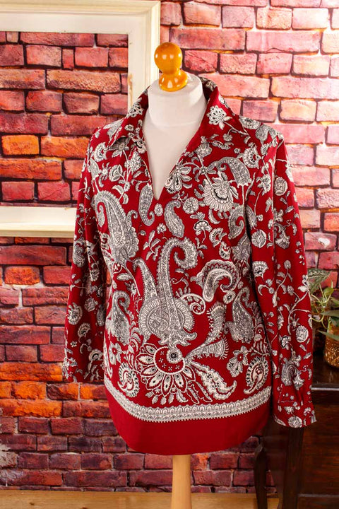 70s Disco Tunika Langbluse