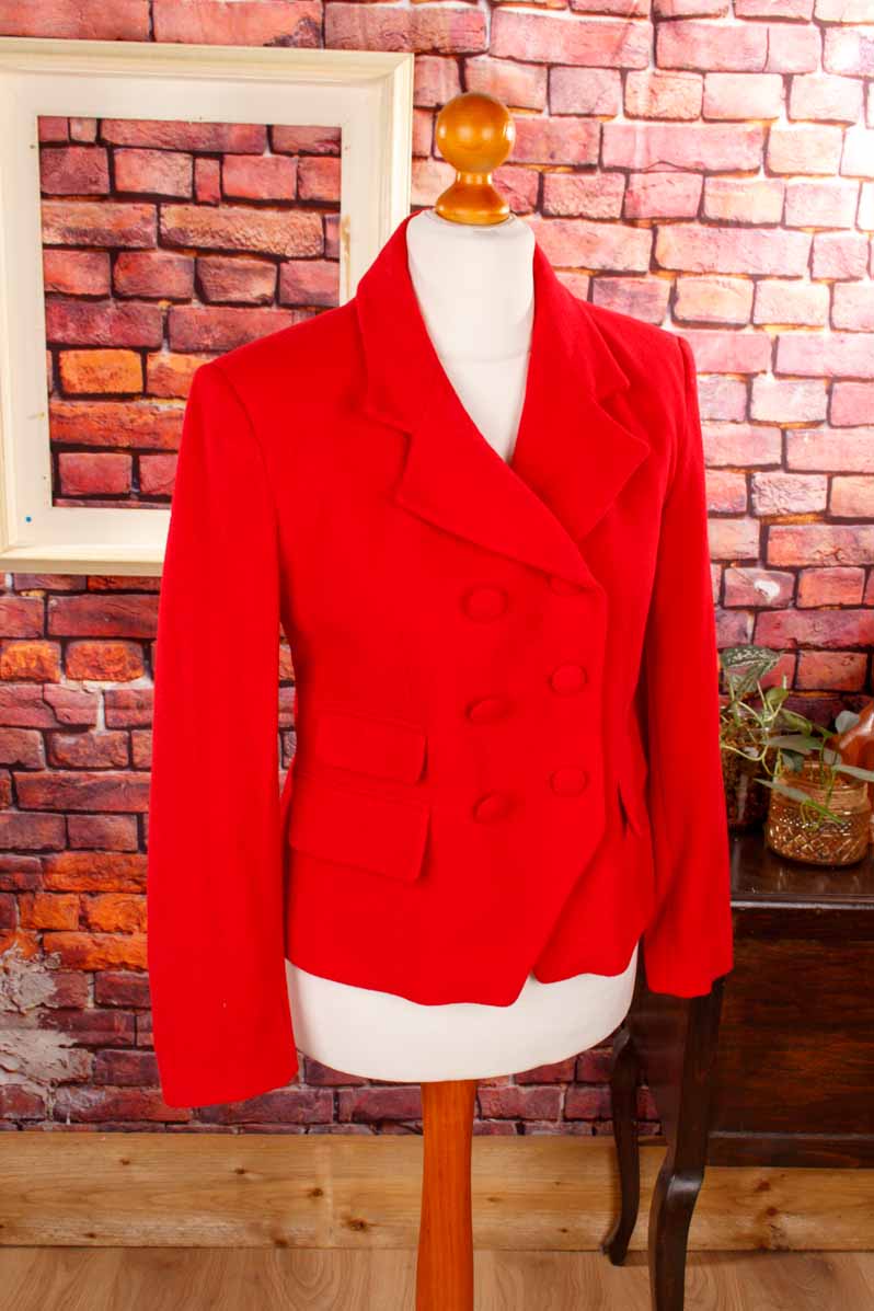 Wolle Kurzblazer rot