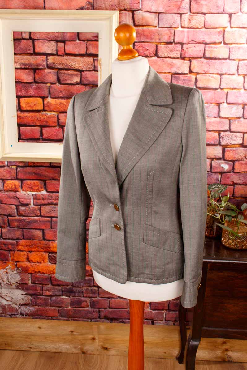 ESCADA Wolle-Seide Blazer grau