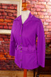 lila Blusenjacke Megakragen