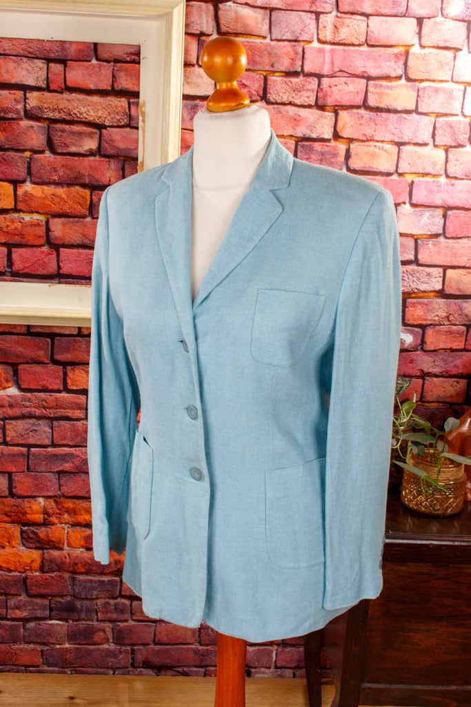 Seidenmix Blazer hellblau