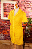 70s Disco Kleid leuchtend gelb