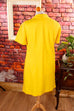70s Disco Kleid leuchtend gelb