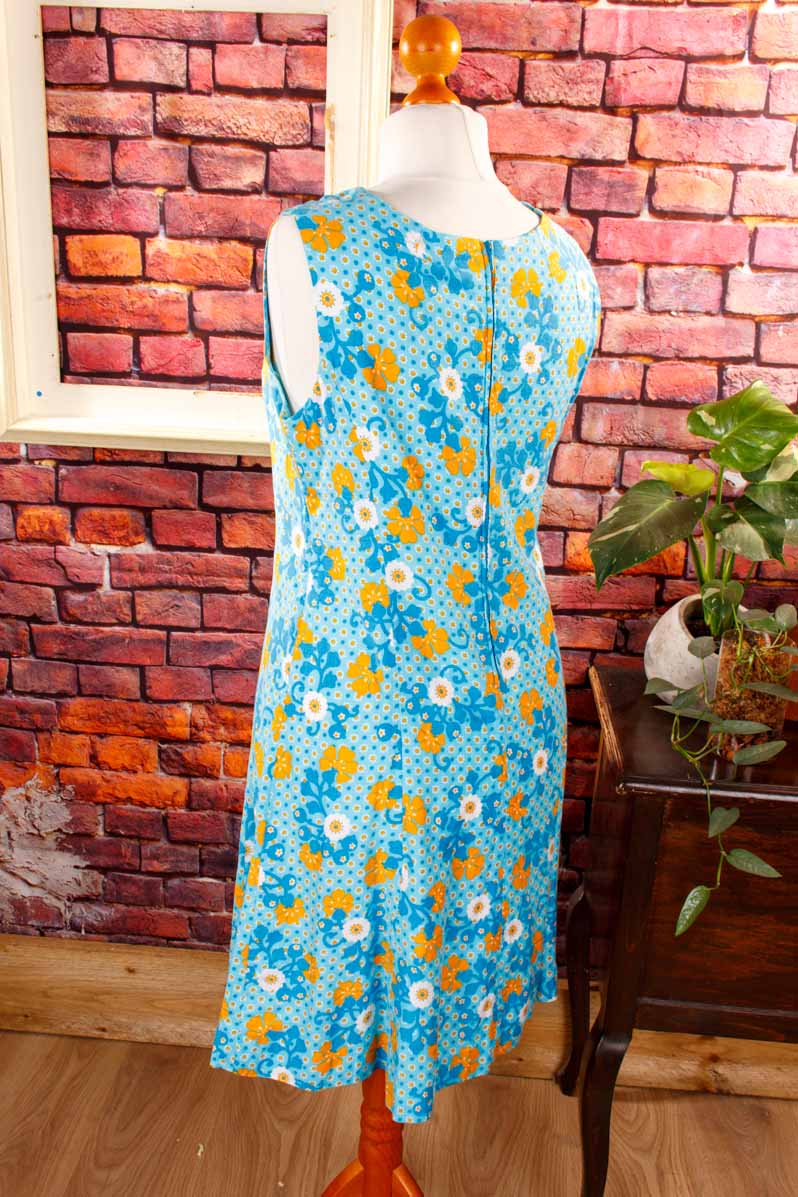 Rockabella Kittelkleid türkis Muster
