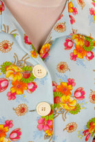 Rockabella Blümchenkleid türkis