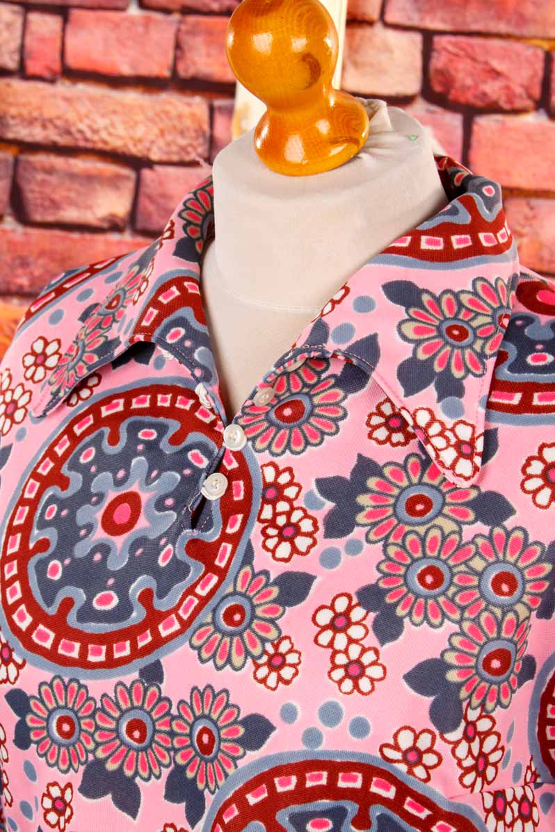 60s Disco Top Tunika rosa