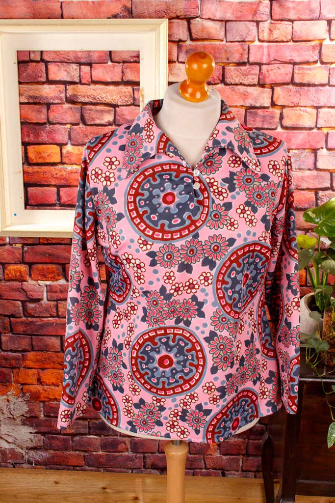 60s Disco Top Tunika rosa