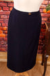 Bleistiftrock nachtblau Wolle
