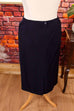 Bleistiftrock nachtblau Wolle