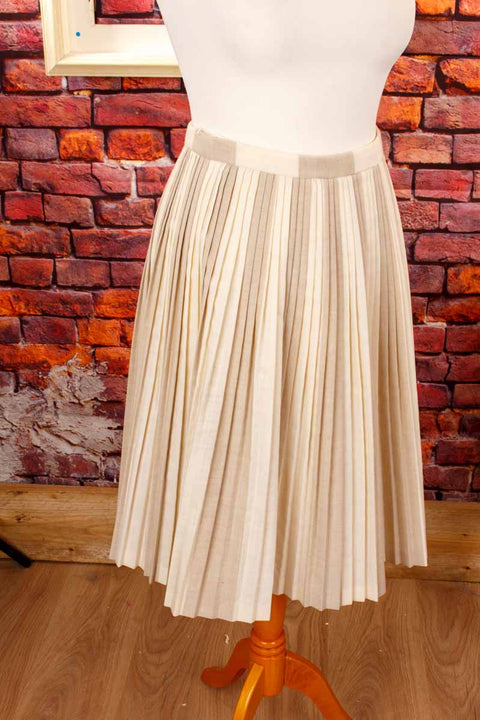 Plisseerock beige Streifen