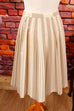 Plisseerock beige Streifen