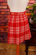 Wolle Faltenrock rot weiß kariert