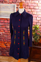 Disco Minikleid blau Blümchen