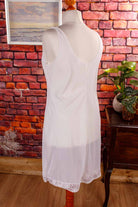 Nylon Unterkleid weiß Spitze