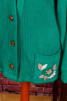 Vintage Strickjacke smaragdgrün