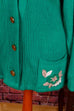 Vintage Strickjacke smaragdgrün
