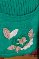 Vintage Strickjacke smaragdgrün