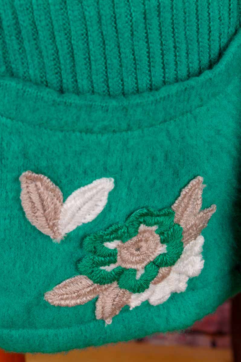 Vintage Strickjacke smaragdgrün