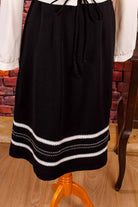70er Kleid schwarz-weiß
