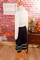 70er Kleid schwarz-weiß