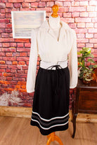 70er Kleid schwarz-weiß