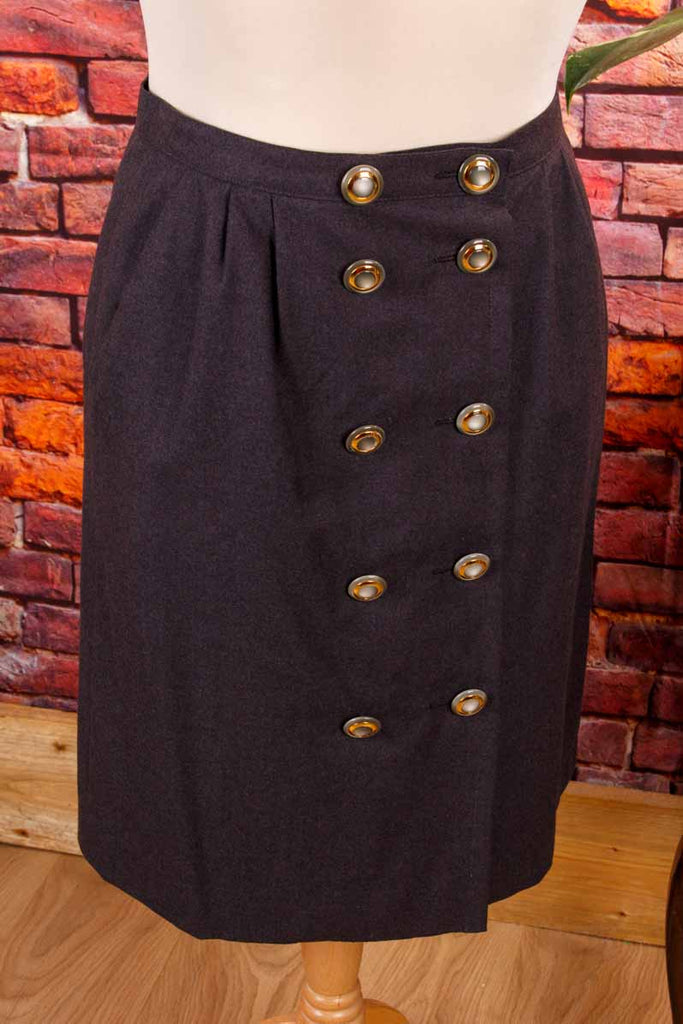 Extravaganter Wollrock grau