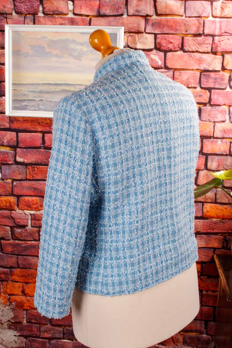 Kostümjacke blau Glitzer