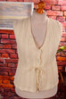Boho Häkelweste cremeweiße Wolle