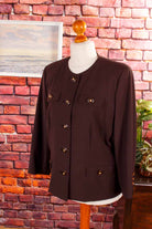 Vintage Wolle Blazer braun