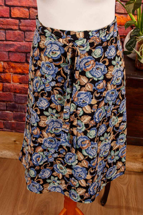 70s Stiefelrock bunt Blumen