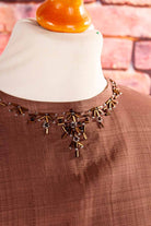 60s Schlauchkleid braun Schimmer