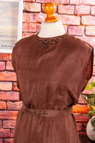 60s Schlauchkleid braun Schimmer