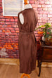 60s Schlauchkleid braun Schimmer