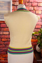 60s Stricktop gelb Ringel