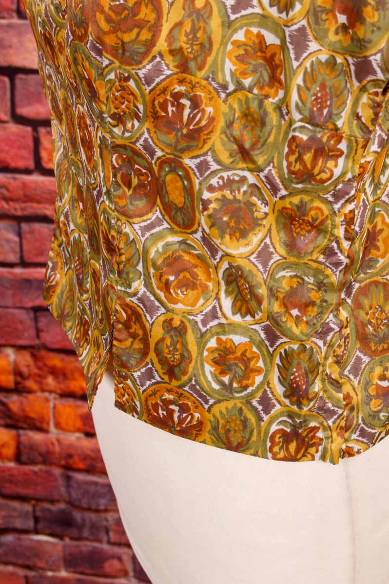 60s Top braun Muster