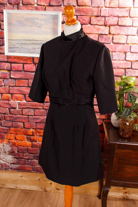 60s Wollkleid + Bolero schwarz