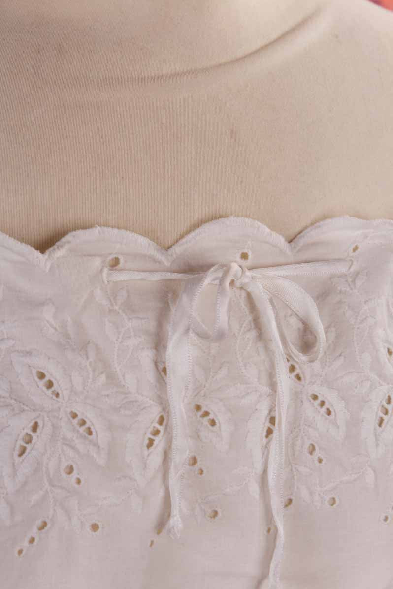 Hippie Bluse weiß Spitze