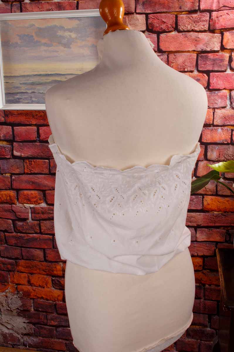 Hippie Bluse weiß Spitze