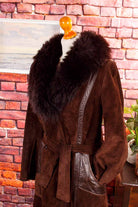 Hippie Lammfellmantel braun