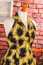 50er Sommerkleid gelb Blumen
