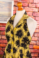 50er Sommerkleid gelb Blumen