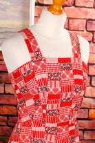 70s Hippiekleid rot Muster