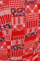 70s Hippiekleid rot Muster