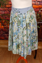 Stiefelrock blau Blumen