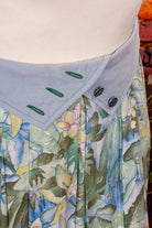 Stiefelrock blau Blumen