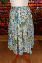 Stiefelrock blau Blumen