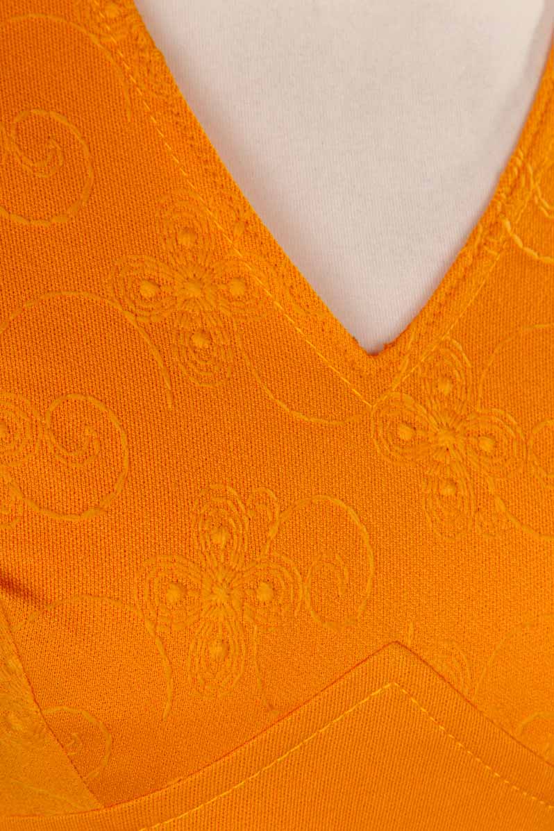 60s Disco Minikleid orange