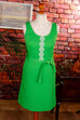 70s Minikleid neongrün